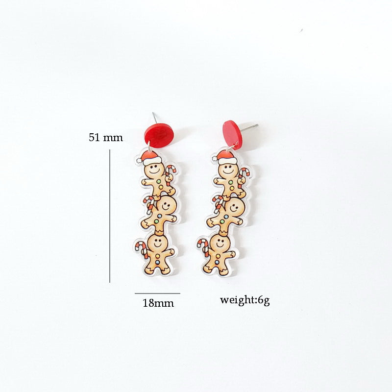Wholesale Merry Christmas Christmas Socks Sloth Red Wine Bottle Wine Glass Earrings